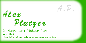 alex plutzer business card